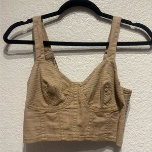 American Eagle Outfitters Tan Textured Top